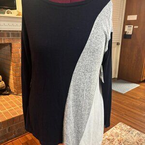 NEW DIRECTIONS LADIES SIZE L LIGHTWEIGHT SWEATER TUNIC TOP  BLOUSE  NEW